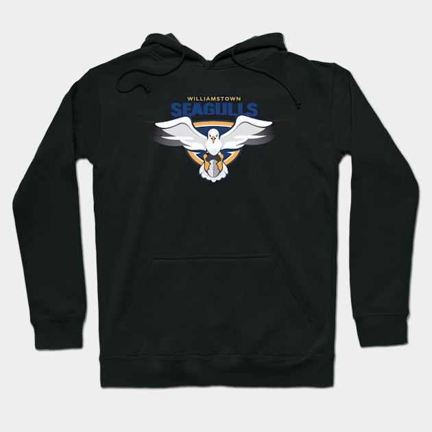 Williamstown Seagulls football club | AFL Footy Hoodie by euror-design